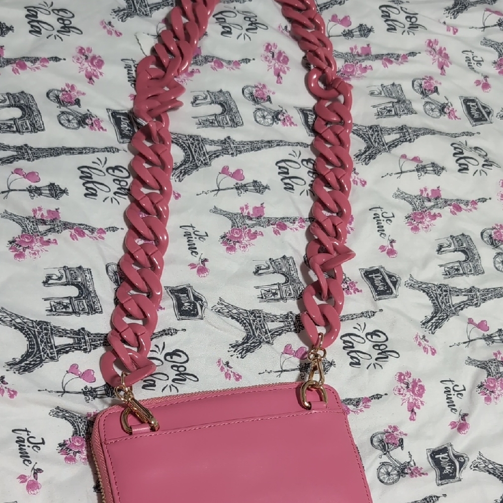 Pink Chain Strap Women's Bag